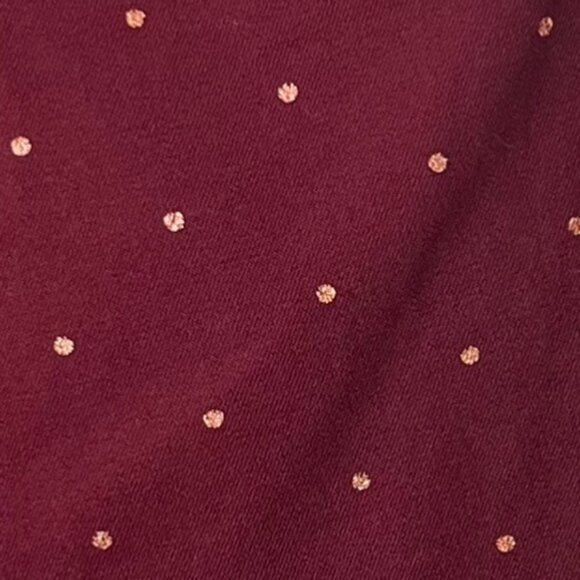 Old Navy Pixie Ankle Cropped Pants Womens Size 2 Tall Burgundy Copper Dots - Picture 6 of 9